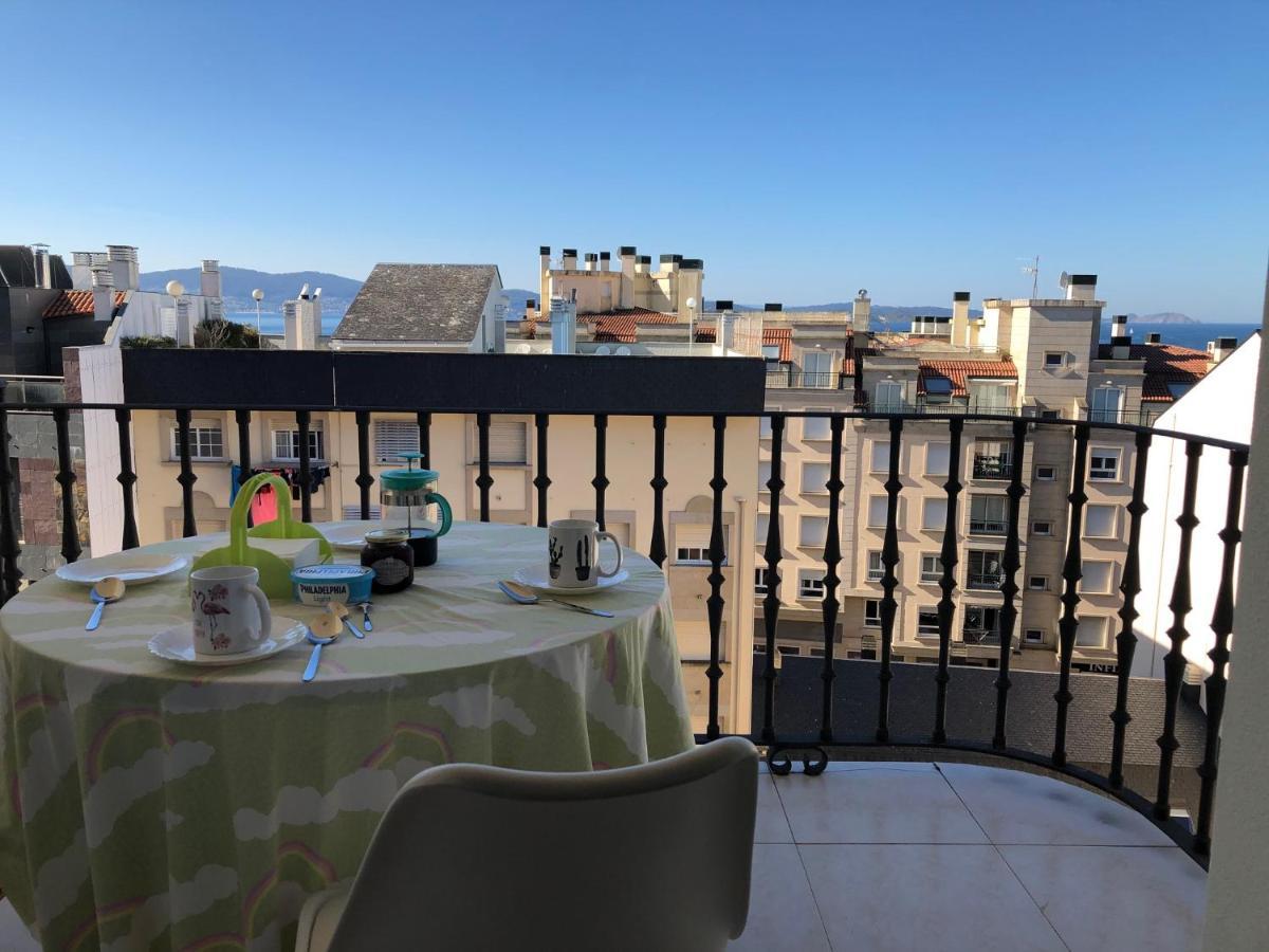 شقة Enjoy Sanxenxo,200M Playa, Balcon Vistas Cies, Piscina & Terraza Azotea,2 Plazas Garaje, 2 Banos, Muy Luminoso, Muy Tranquilo,Muy Equipado, Centrico المظهر الخارجي الصورة